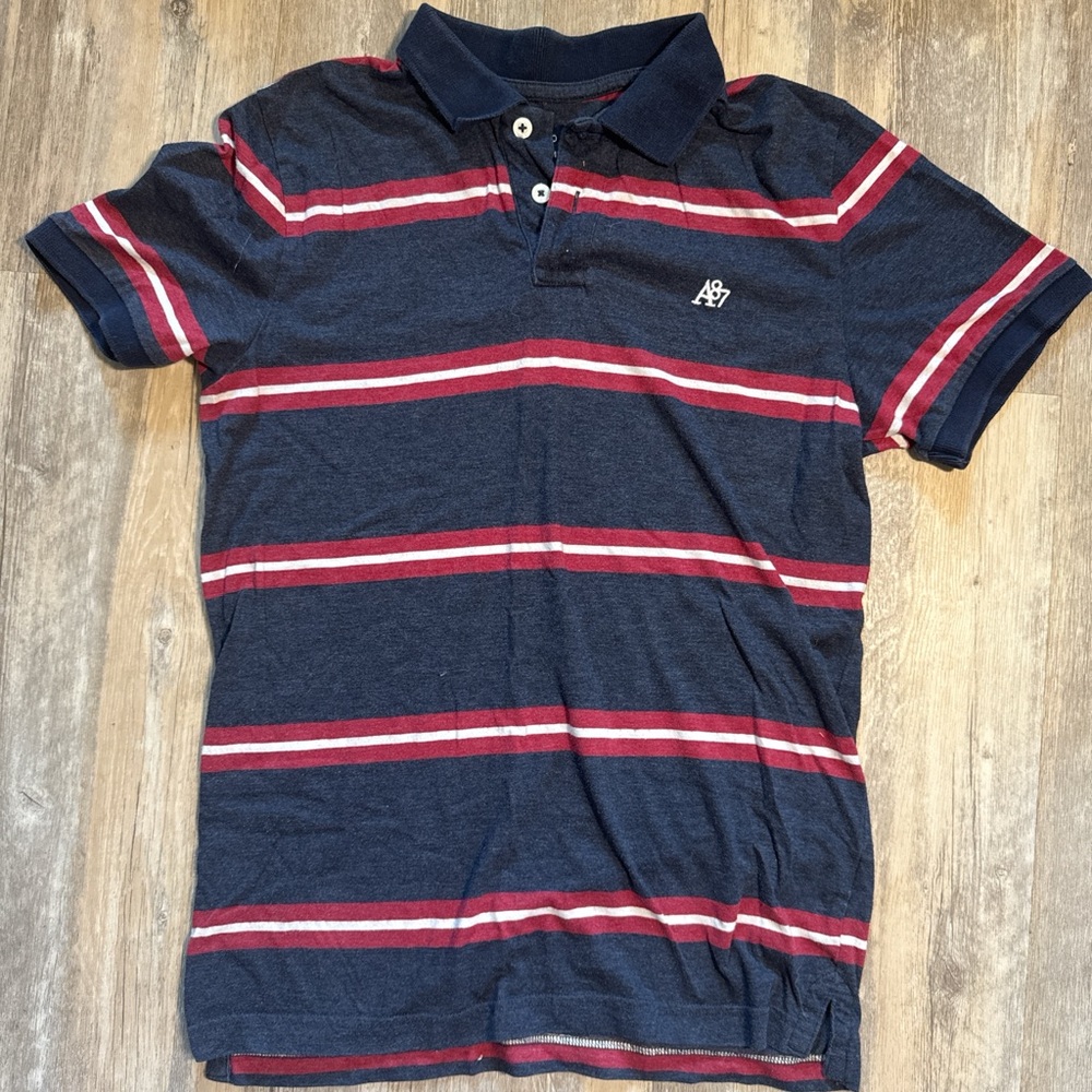 Navy Blue Striped Aeropostale Shirt